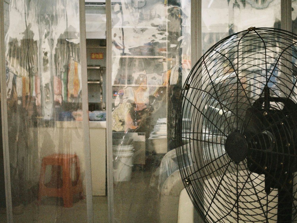 Fan drying a room