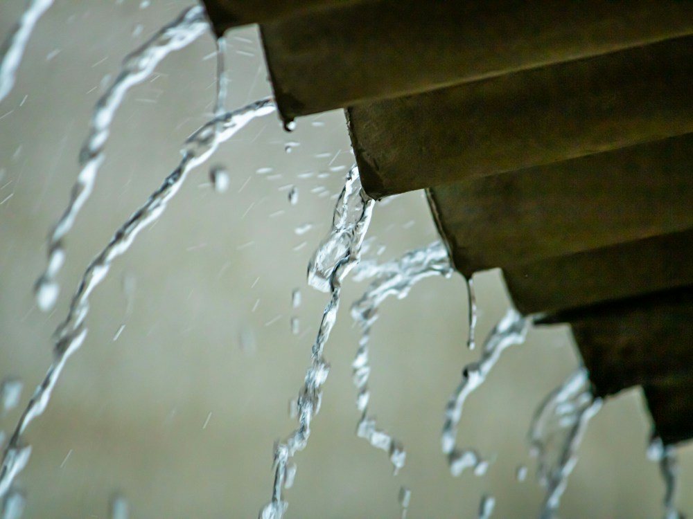 Water pouring from a pipe